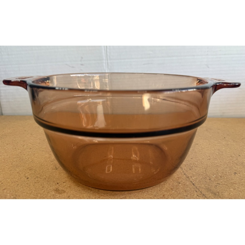 Visions France Pyrex Corning Double Boiler Insert V20B Pot Amber Glass Cookware